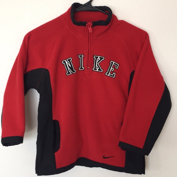 Nike Other - NIke Boy's 1/4 Zip Fleece Red/Black Pullover Sz-6